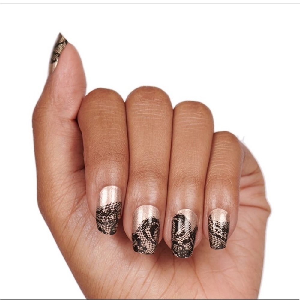 *Retired* Color Street: Lacey Business | Gold Black Metallic Romantic Lace - Picture 10 of 12